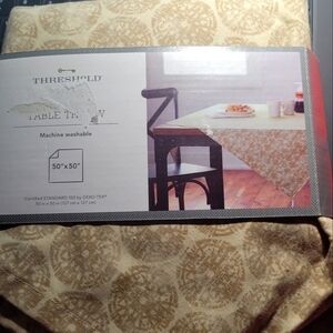 Threshold Dining throw in cream/beige